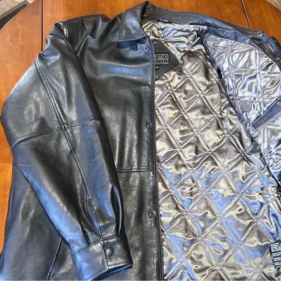 California L. A. Leather 20849 Vintage Black Soft Mid Length Jacket Size XL - Picture 13 of 16